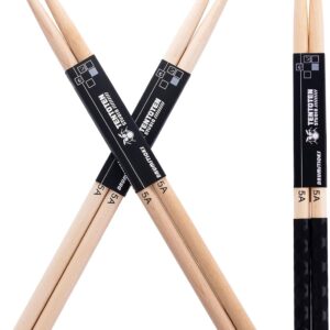 Drum Sticks 3 Pairs Classic 5A Drumsticks, America Maple Wood Drumsticks for Drums Adults Kids and Beginners with ANTI-SLIP Handles