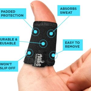 NUBS Thumb Protectors for Sax, Oboe, Clarinet and Woodwind, Padded Thumb Sleeve Rest Cushion with Added Compression - Protection From Painful Bruising and Blisters Large