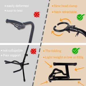 Acoustic Guitar Stand Floor Folding A Frame with Secure Lock Upgrade Adjustable Holder Classical Electric Bass Guitar Ukelele Violin Accessories