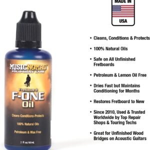 MusicNomad F-ONE Fretboard Oil Cleaner & Conditioner 2 oz MN105