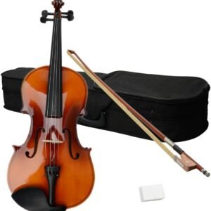 16 Inch Acoustic Viola Set,Handmade Varnish Solid Wood Viola Kit with Case, Bow, Rosin for Amateurs Student Beginners Nature