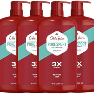 Old Spice Body Wash for Men, 24/7 Shower Fresh with Lasting Scent, Red Collection, Swagger with Cedarwood Scent, 24 fl oz Pack of 2