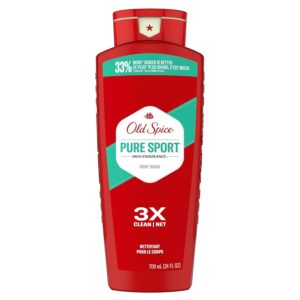 Old Spice Body Wash for Men, 24/7 Shower Fresh with Lasting Scent, Red Collection, Swagger with Cedarwood Scent, 24 fl oz Pack of 2