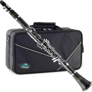 EASTROCK Bb Clarinet 17 Keys ABS Material Wide Range of Tones Particularly Beginner & Students-friendly with Using Tools and 2 Replaceable Barrels