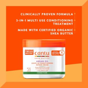 Cantu Leave-In Conditioning Repair Cream with Argan Oil, 16 oz Pack of 2 Packaging May Vary