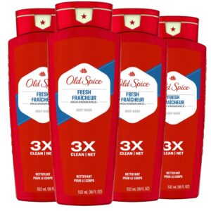 Old Spice Body Wash for Men, 24/7 Shower Fresh with Lasting Scent, Red Collection, Swagger with Cedarwood Scent, 24 fl oz Pack of 2