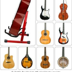 MUSO Cello Stand, Pro Instrument Stand, A-Frame Folding, Easy Assemble and Portable, For Versatile Guitars, Bass,Ukulele, Banjo,Cello,Violin and Mandolin, Solid Holder and Durable, Musician Gifts Crystal