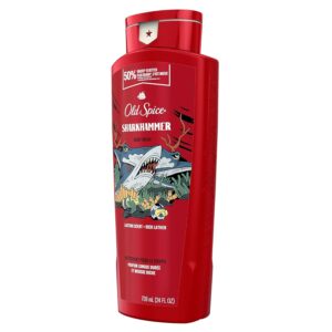 Old Spice Body Wash for Men, 24/7 Shower Fresh with Lasting Scent, Red Collection, Swagger with Cedarwood Scent, 24 fl oz Pack of 2