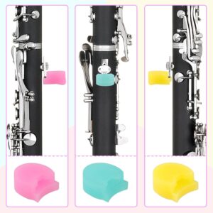 Clarinet Thumb Rest Cushion,12 Pcs Rubber Clarinet & Oboe Thumb Protector for Woodwind Instrument6 Colors