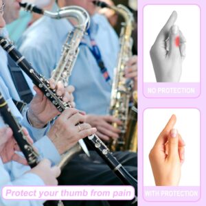 Clarinet Thumb Rest Cushion,12 Pcs Rubber Clarinet & Oboe Thumb Protector for Woodwind Instrument6 Colors