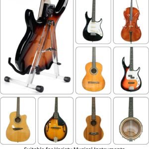 MUSO Cello Stand, Pro Instrument Stand, A-Frame Folding, Easy Assemble and Portable, For Versatile Guitars, Bass,Ukulele, Banjo,Cello,Violin and Mandolin, Solid Holder and Durable, Musician Gifts Crystal