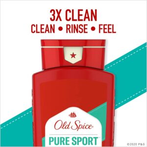 Old Spice Body Wash for Men, 24/7 Shower Fresh with Lasting Scent, Red Collection, Swagger with Cedarwood Scent, 24 fl oz Pack of 2