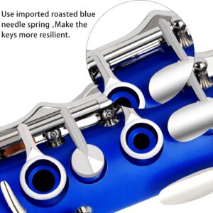 EASTROCK Bb Clarinet 17 Keys ABS Material Wide Range of Tones Particularly Beginner & Students-friendly with Using Tools and 2 Replaceable Barrels