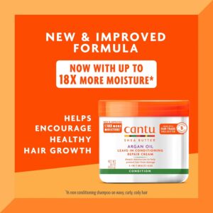 Cantu Leave-In Conditioning Repair Cream with Argan Oil, 16 oz Pack of 2 Packaging May Vary