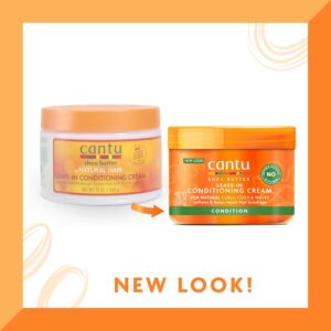 Cantu Leave-In Conditioning Cream for Natural Hair with Pure Shea Butter, 12 oz Pack of 2 Packaging May Vary