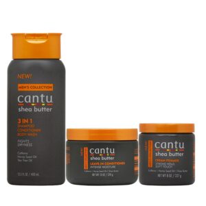 Cantu Men&apos;s Hair Care 3-piece Set 3 in 1 /Leave-In Conditioner/Cream Pomade