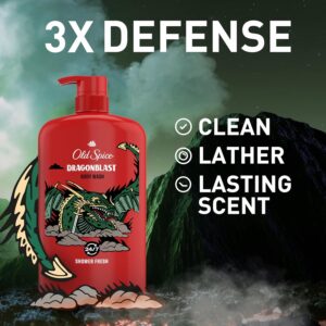 Old Spice Body Wash for Men, 24/7 Shower Fresh with Lasting Scent, Red Collection, Swagger with Cedarwood Scent, 24 fl oz Pack of 2