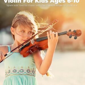 Vangoa Violin 4/4 Full Size Fiddle Beginner Set, Handcrafted Acoustic Violins Bundle Kit for Adults Teens Students Kids 9+, Solidwood Sides Starter Violín Outfit w/Mute, Hard Case, Right-hand, Red