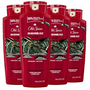 Old Spice Body Wash for Men, 24/7 Shower Fresh with Lasting Scent, Red Collection, Swagger with Cedarwood Scent, 24 fl oz Pack of 2