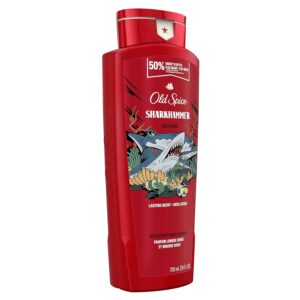 Old Spice Body Wash for Men, 24/7 Shower Fresh with Lasting Scent, Red Collection, Swagger with Cedarwood Scent, 24 fl oz Pack of 2