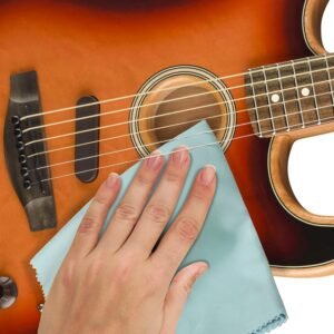 6 Pack Guitar Cloths, 12&quote;x12&quote; Microfiber Flute Cleaning Cloth for Musical Instruments Polishing & Cleaning Cloths for Guitar Flute Violin Piano Clarinet Trumpet Sax