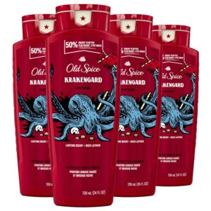 Old Spice Body Wash for Men, 24/7 Shower Fresh with Lasting Scent, Red Collection, Swagger with Cedarwood Scent, 24 fl oz Pack of 2