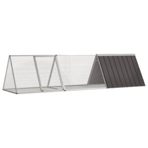 Rabbit Cage Anthracite Galvanized Steel Large Durable