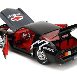 1979 Chevrolet Camaro Z28 "Chevrolet Performance" Black with Carbon Hood and Red Interior "Bigtime Muscle" Series 1/24 Diecast Model Car by Jada