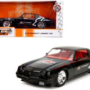 1979 Chevrolet Camaro Z28 "Chevrolet Performance" Black with Carbon Hood and Red Interior "Bigtime Muscle" Series 1/24 Diecast Model Car by Jada