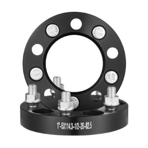 1" 5"x4.5" Wheel Spacers Wheel Adapters 5 Lug Forged Spacer 4 PCS Black