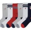 Polo Ralph Lauren Americana Long Crew Socks 6-Pack