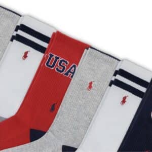 Polo Ralph Lauren Americana Long Crew Socks 6-Pack