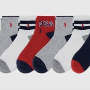 Polo Ralph Lauren Americana Mid-Cut Socks 6-Pack