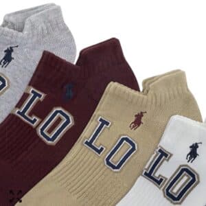 Polo Ralph Lauren Varsity Logo Low Cut Socks 6-Pack